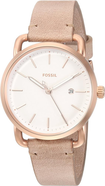 Horlogeband Fossil ES4335 Leder Beige 16mm